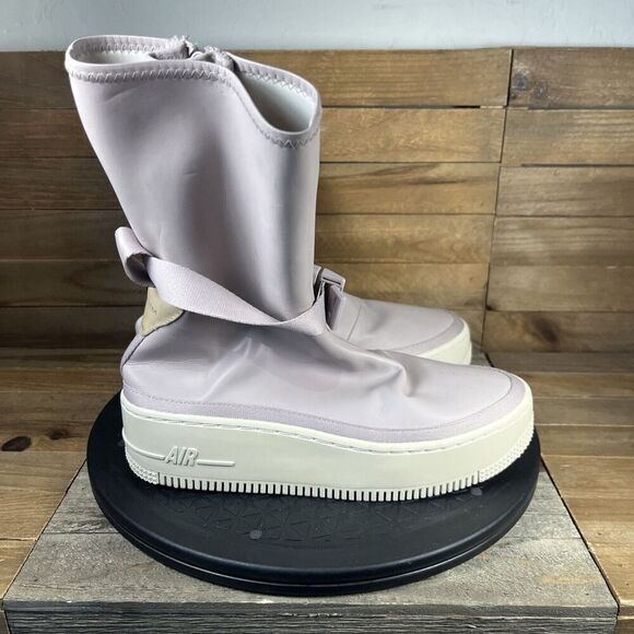 Nike Women's Sz 6 Air Force 1 Sage High Rain Boots Sneaker Violet Ash AQ2771-500 - Picture 1 of 10